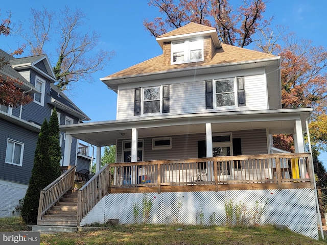 view of front of home with a porch