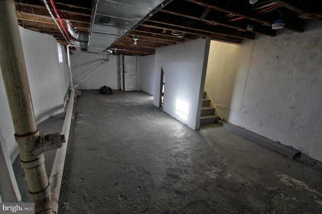 view of basement