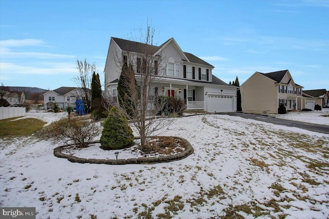 view of property featuring covered porch