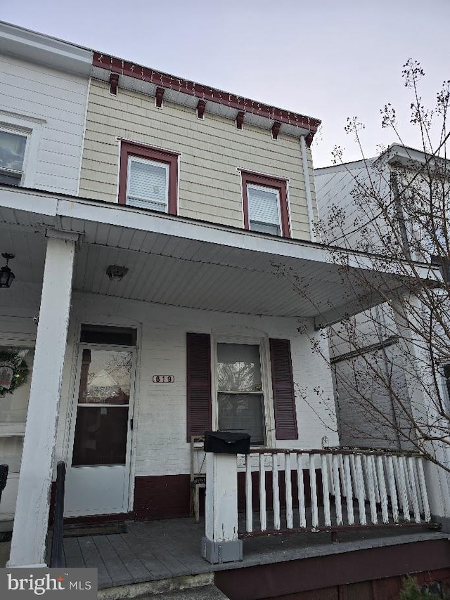 exterior space with covered porch