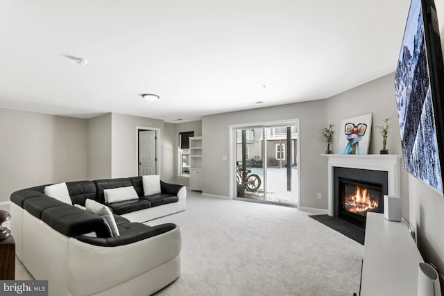 view of carpeted living room