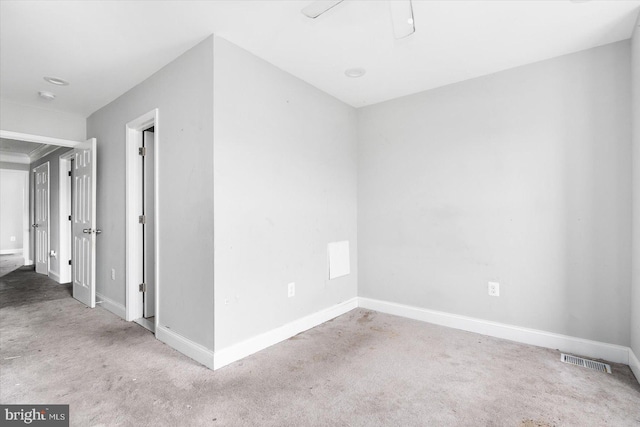 view of carpeted spare room