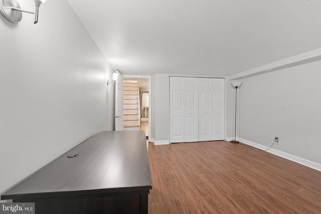 interior space featuring hardwood / wood-style flooring