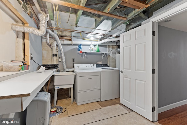 washroom featuring separate washer and dryer