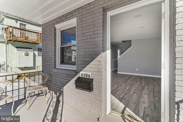 exterior space featuring covered porch