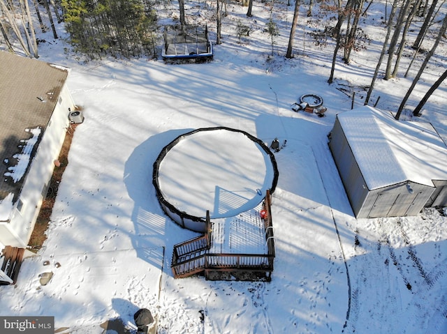 view of community with a trampoline