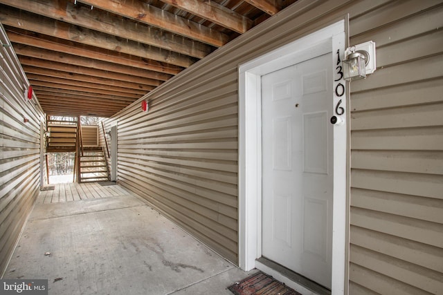 view of doorway to property