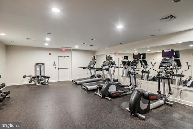 view of exercise room