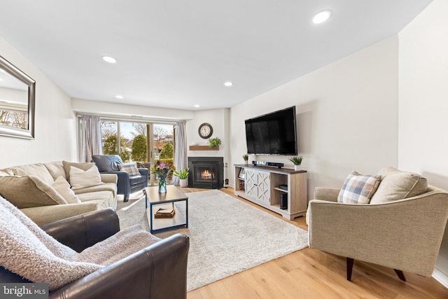 living room featuring hardwood / wood-style floors