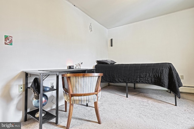 office area with light colored carpet