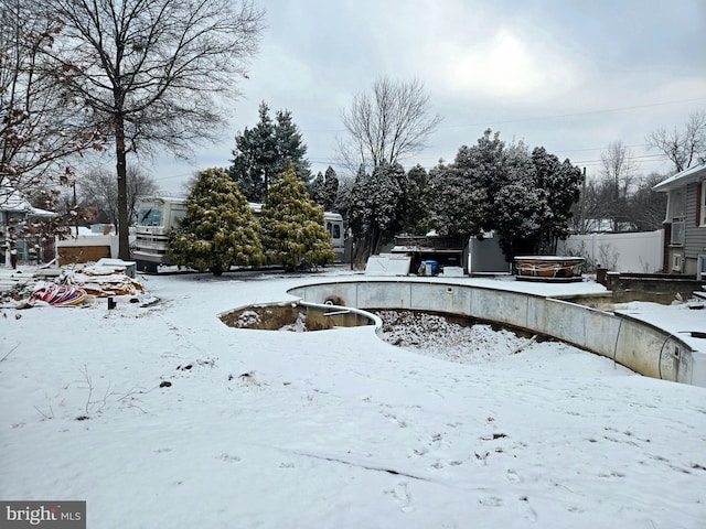 view of snowy yard