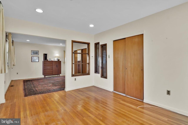 interior space featuring hardwood / wood-style flooring