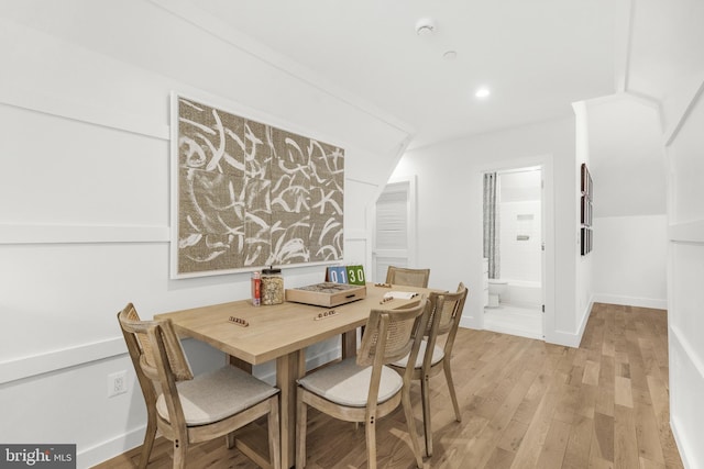 dining room featuring light hardwood / wood-style floors