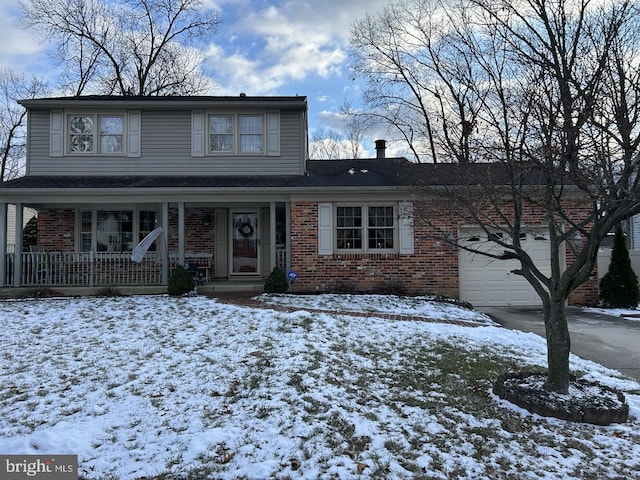 view of property featuring a garage