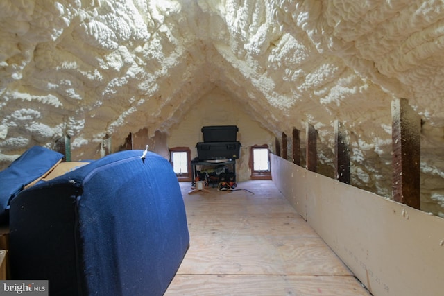 view of attic