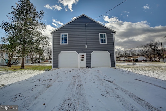 view of home's exterior featuring a garage