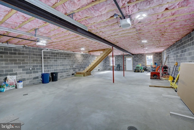 garage featuring a garage door opener