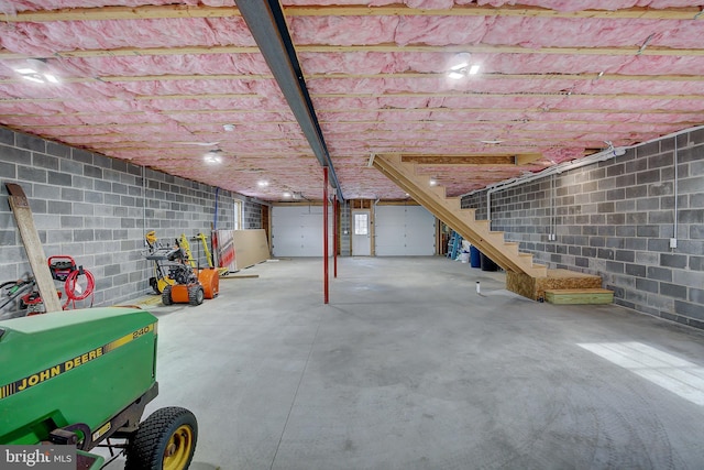 view of basement