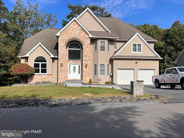 view of property with a garage