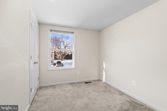 view of carpeted empty room