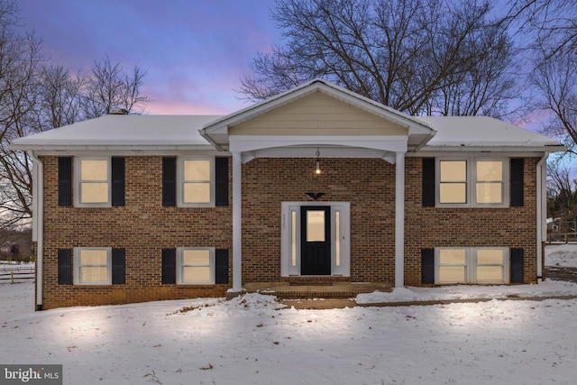 view of split foyer home