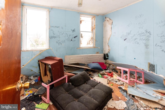 miscellaneous room with ornamental molding