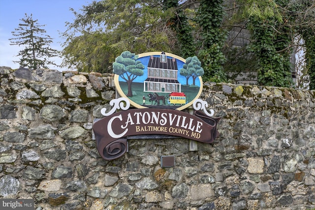 view of community sign