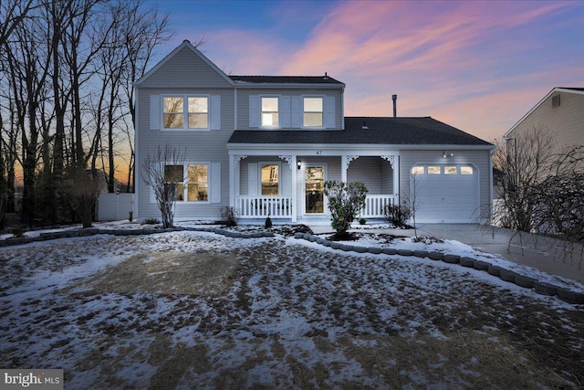 view of front of house featuring a garage