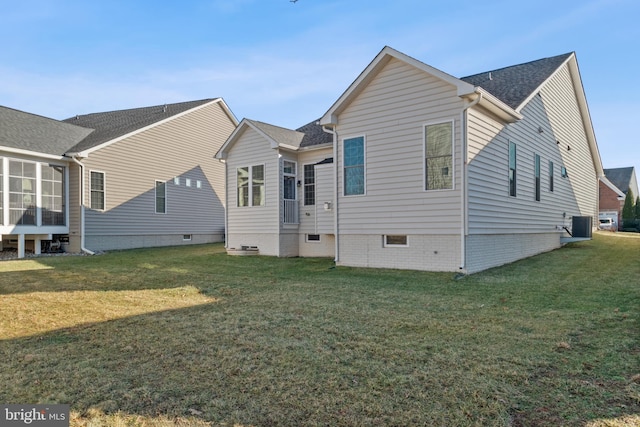 exterior space with a front lawn