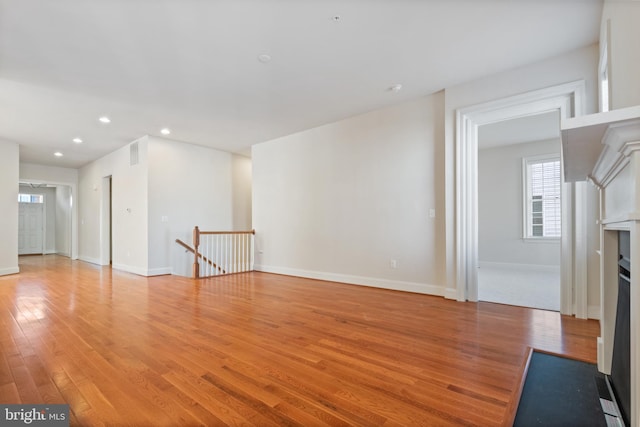 empty room featuring light hardwood / wood-style flooring