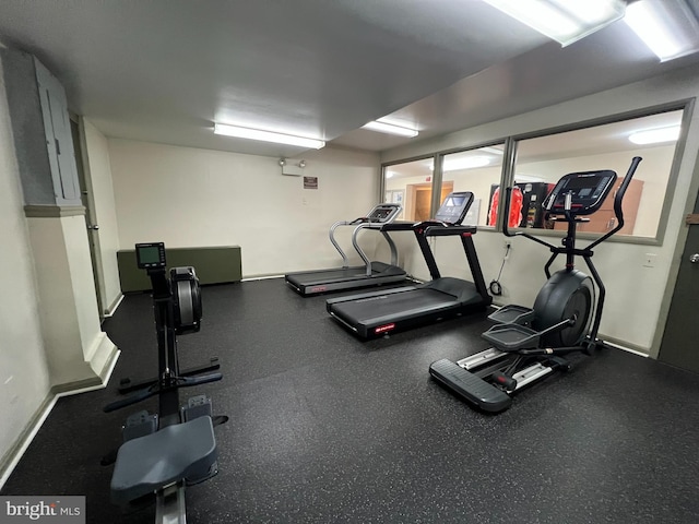 view of workout area