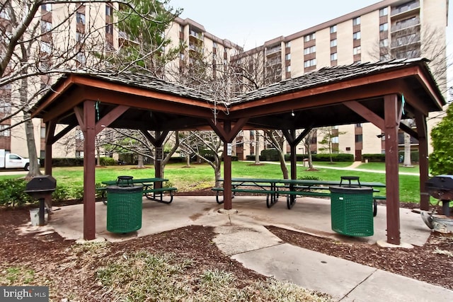 view of home's community featuring a gazebo and a yard