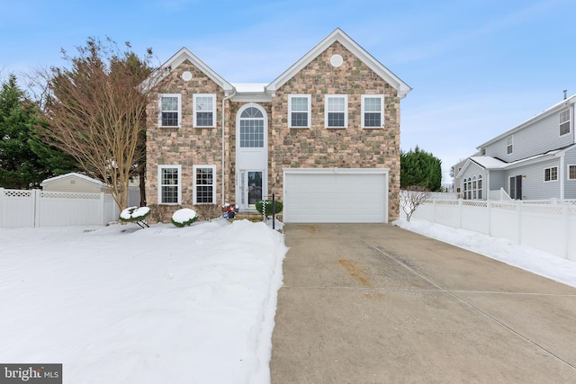 view of front of house featuring a garage