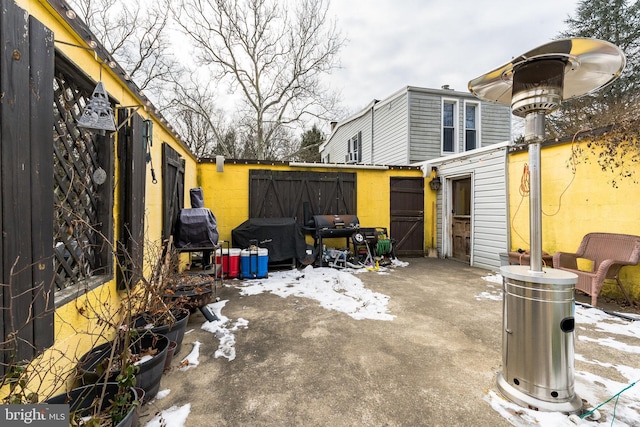 view of patio / terrace with a grill