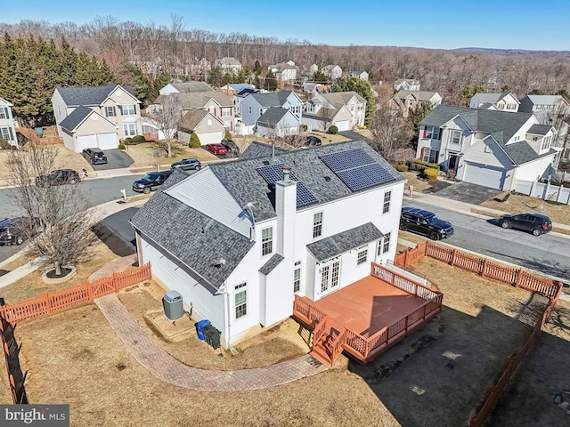 drone / aerial view with a residential view