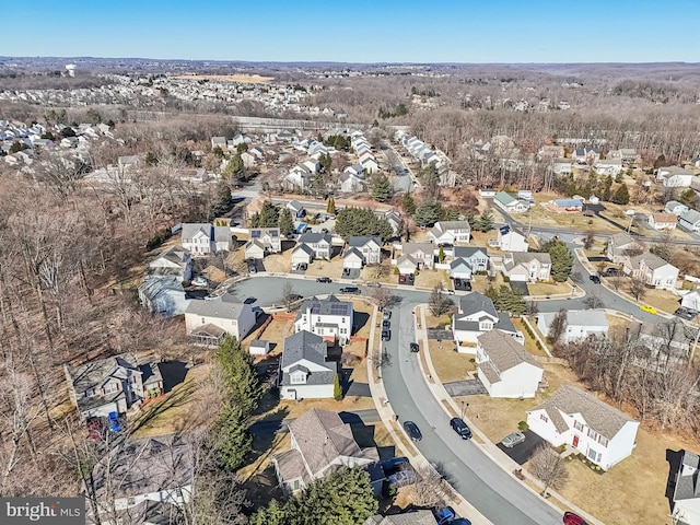 drone / aerial view featuring a residential view