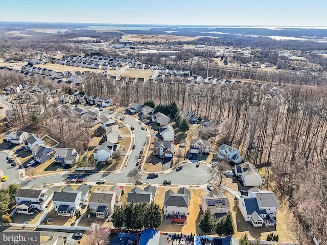 drone / aerial view with a residential view