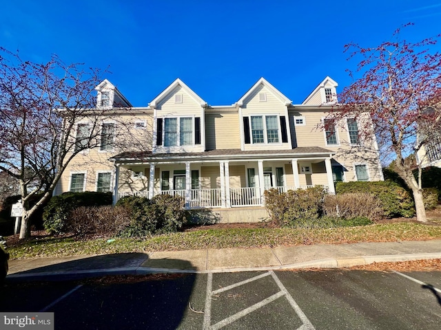 multi unit property with covered porch