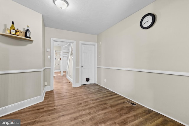 interior space with hardwood / wood-style floors