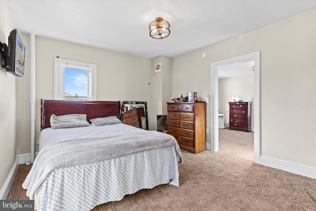 bedroom with carpet flooring