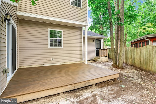 view of wooden terrace