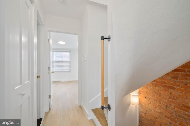 hall featuring light hardwood / wood-style flooring