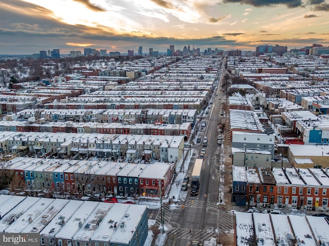 159 N Ellwood Ave, Baltimore, MD 21224 - aerial view at dusk with a city view