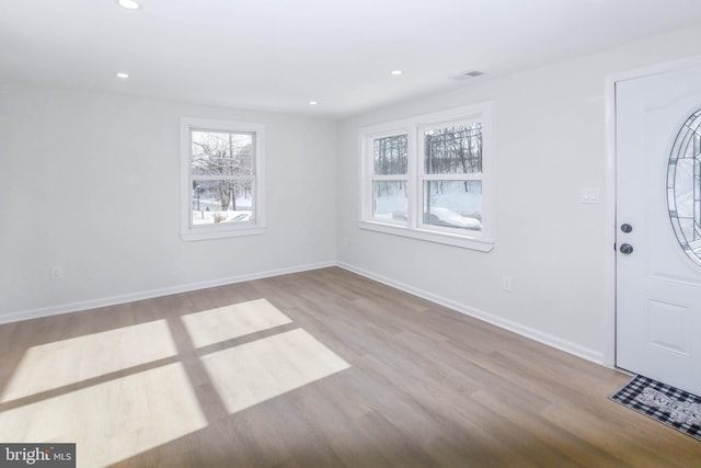 entryway featuring light wood-type flooring