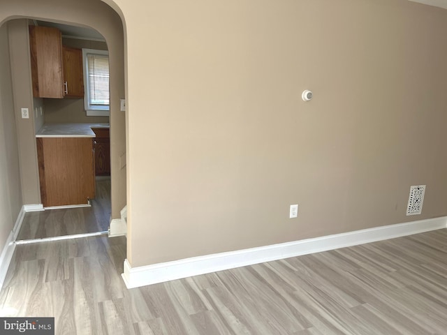 interior space with light wood-type flooring