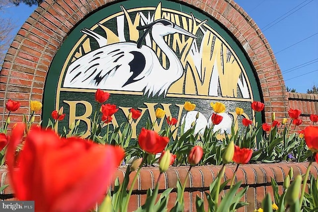 view of community sign