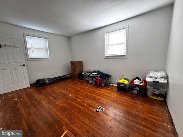 spare room with wood-type flooring