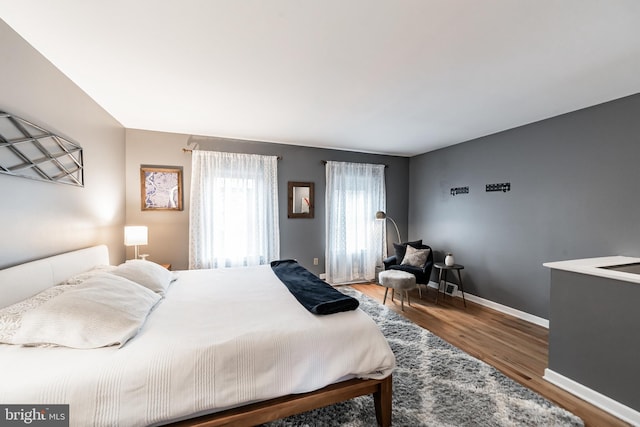 bedroom featuring wood-type flooring