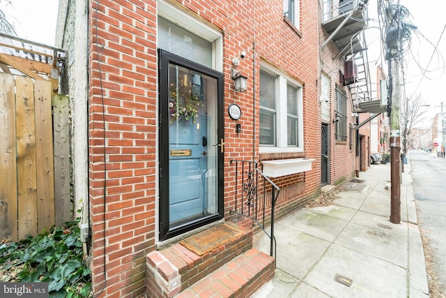 view of doorway to property