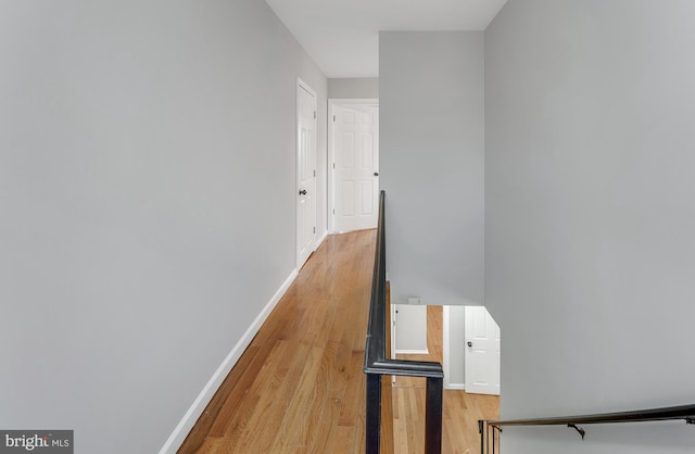 hallway featuring light hardwood / wood-style flooring